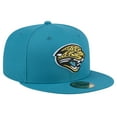 thumbnail image 3 of Men's New Era  Teal Jacksonville Jaguars Throwback Logo Omaha 59FIFTY Fitted Hat, 3 of 6