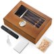 thumbnail image 1 of Humidor Caja de Puros con Higrómetro, Humidor de Puros de Madera de Pino, Caja de Puros de Gran Capacidad para 20 a 30 Puros, Estuche Humidor de Puros con Humidificador y Divisor, Gran Regalo para Hom, 1 of 8