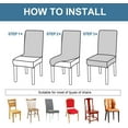 thumbnail image 5 of Yumcute Waterproof Chair Covers for Dining Room, Stretch Jacquard Dining Chair Slipcovers Removable Washable Chair Protector for Kitchen,restaurant 4PCS, 5 of 12