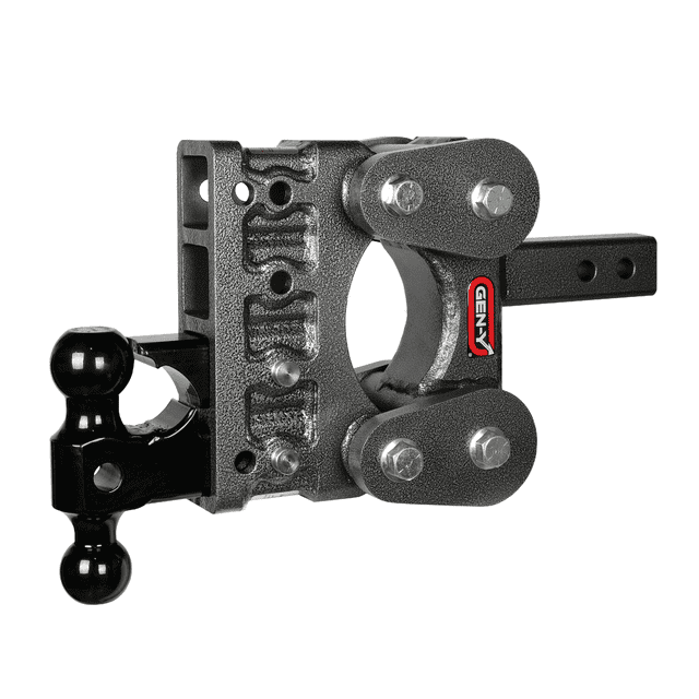 Gen-Y Hitch Trailer Hitch Ball Mount GH-1224 THE BOSS Torsion-Flex; Fits 2 Inch Receiver; 16000 Gross Trailer Weight; Adjustable; Non-Stowable; 5 Inch Drop/5 Inch Rise