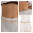 thumbnail image 4 of 1pc BOHO Polyresin Starfish & Cowrie Shell Beaded Waist Jewelry Belly D9T7, 4 of 6