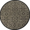 thumbnail image 3 of JONATHAN Y SANTA MONICA 5' Round Area Rug, Madrid Vintage Filigree Textured Weave - Black/Khaki, SMB107A-5R, 3 of 6