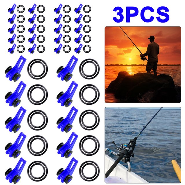 Guardaanzuelos Pesca para Caña Pescar Soportes Seguridad para Señuelos (azul) 30 Uds.
