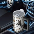 thumbnail image 6 of OBREWU French Bulldog Footprint Tumbler with Handle and Lid,French Bulldog Footprint 40oz Double Wall Vacuum Insulated Tumbler,Cups Gift for Women and Men, 6 of 7
