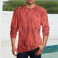 thumbnail image 2 of SGFCWSX Graphic Tee for Men,Lightweight Round Neck Casual Long Sleeve T-Shirt Red M, 2 of 5