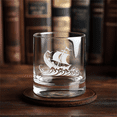 thumbnail image 2 of C&M Personal Gifts 11 oz Oceanic Journey with Nautical Ship Whiskey Rocks Glass, 2 of 5