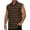 Yellow, variant on Men'S Plaid Lapel Sleeveless Shirt Vest, Sleeveless Button Up Vest With Pockets, Summer Casual Wear