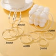 thumbnail image 5 of YOUNGYUE Silver Hoop Earrings for Women, 30-70mm Hypoallergenic Big Silver Plated Hoops, Lightweight, 5 of 7