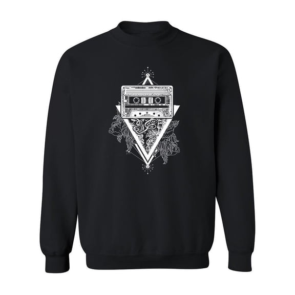 Cassette Art Style Sweatshirt Men -Image by Shutterstock, Male 5X-Large