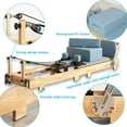 thumbnail image 3 of Foldable Pilates Reformer Machine: Rubber Wood Pilates Bed for Strength Training Exercise, Mute Pilates Chair - Ideal for Home Gym, Studio, Yoga Workout Equipment, 3 of 10