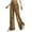 Brown, variant on RKSTN Womens Pants Solid Corduroy Splicing Slit Hem Trousers Soft Loose Straight Leg Hiking Pants