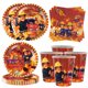 thumbnail image 2 of Vajilla de fiesta de bombero para niños, platos, servilletas, vasos, mantel, camión de bomberos, decoraciones de fiesta de cumpleaños, cubiertos de fiesta de bombero, 2 of 5