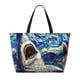 thumbnail image 2 of Fotbe Vintage Starry Sky Shark Bolsa de Viaje para Playa - Resistente al Agua, Bolsa Tote de Gran Capacidad y Ligera con 7 Bolsillos para Mujeres y Hombres, 2 of 7