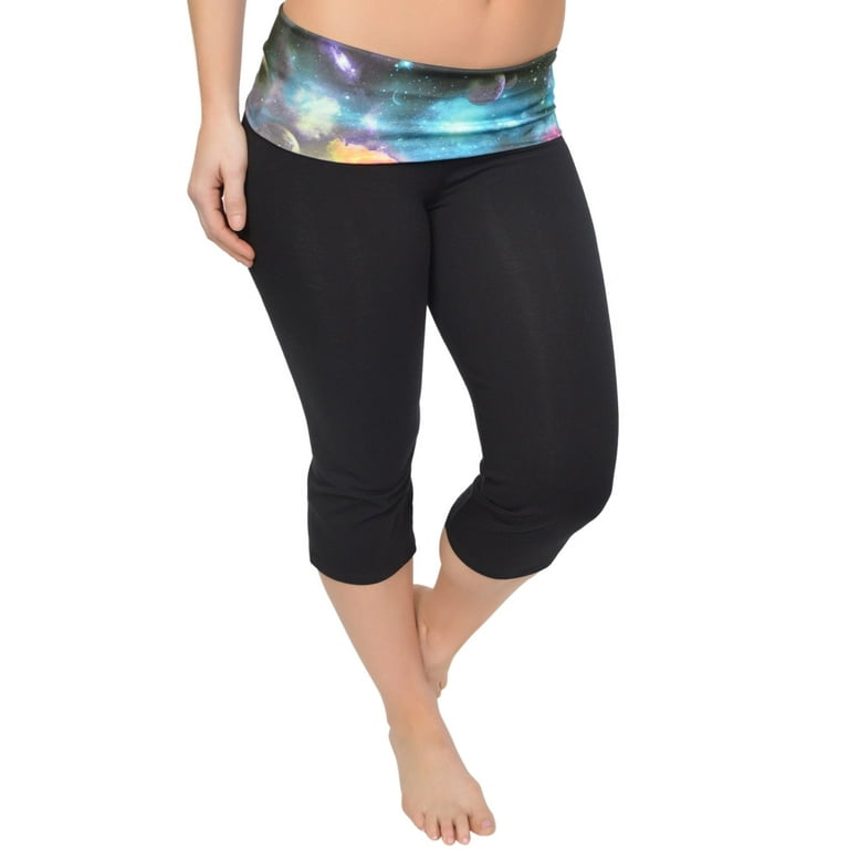Women's, Girl's and Plus Size Capri Yoga Pants, Cotton Spandex, XS Child  - 5X Adult