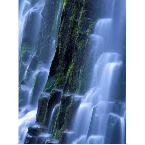 Great BIG Canvas | Rolled Greg Vaughn Poster Print entitled Oregon, Cascade Mountains, Three Sisters Wilderness, Lower Proxy Falls