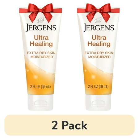 (2 pack) Jergens Ultra Healing Hand and Body Lotion Dry Skin Moisturizer, Vitamins C, E, B5, 2 oz