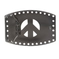 thumbnail image 2 of Rhinestone Peace Symbol Love Sign Belt Buckle, 2 of 2