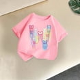 thumbnail image 4 of Gunia Toddler Girls T-Shirts Cute Butterfly Graphic Short Sleeve Fashionable Casual Summer Stylish Everyday Tee Soft Blend Shirts For Kids Tops Pink 2-4 Years, 4 of 5