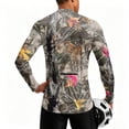 thumbnail image 2 of Forest Camo Quarter Zip Pullover for Men, Long Sleeve Hunting Fishing Jersey with Moisture Wicking Quick Dry Fabric - Lightweight Outdoor Athletic Performance Tops Gray S, 2 of 6