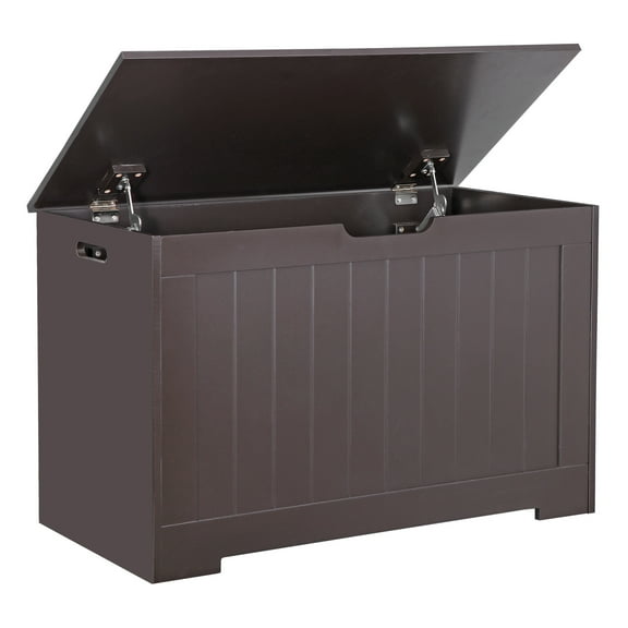 RONG-3 Storage Chest Extra Large, Storage Trunk ,Wooden Storage Bench, Shoe Bench ,Easy Assembly, Storage Bench for Bedroom, Living Room, entryway,Brown