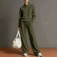 thumbnail image 3 of Tbopshirt Women's Sweatshirt and Sweatpants Set Long Sleeve Solid Color Wide Leg Pants Casual Wear 2 Piece Outfit for Women Casual Clothing, 3 of 6
