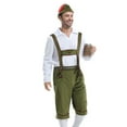 thumbnail image 3 of SWSMCLT Men's 3 Piece Outfit Lederhosen Adjustable Outfit Beers Bavarian Chic Detachable Classic Brown X-Small, 3 of 5