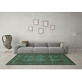 thumbnail image 3 of Ahgly Company Indoor Rectangle Abstract Light Blue Modern Area Rugs, 7' x 9', 3 of 4