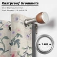 thumbnail image 2 of Outdoor Curtains for Patio Waterproof, Spring Flowers Outdoor Privacy Panels Grommet, Blue Pink Floral Leaves Farmhouse Vintage Plants Blackout Outside Curtains for Porch/Cabana 54"x84", 2 Panels, 2 of 8