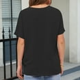 thumbnail image 5 of YUGYXL Womens Tunics Shirts Short Sleeve Tops Lightweight V Neck Tshirts Solid Color Summer Tops with Pocket Black L, 5 of 7