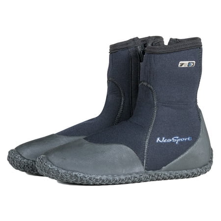 Neo Sport Premium Neoprene Men & Women Wetsuit Boots Shoes with puncture resistant sole 3mm 5mm & 7mm for warm moderate or cold water for watersports: beach boat lake mud kayak and more! Sizes