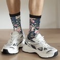 thumbnail image 6 of Vsdgher Vintage Floral Crew Socks for Men & Women, Breathable Casual Athletic Ankle Socks, 6 of 6