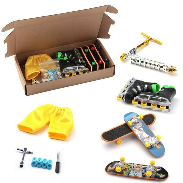 Mini patineta de dedo para principiantes, patinete de doble balancín, juguete exótico para patinete de dedo