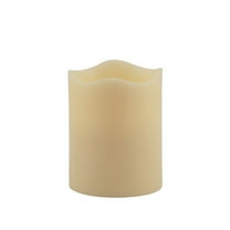 HomeRoots 5" Ivory Flameless Pillar Candle