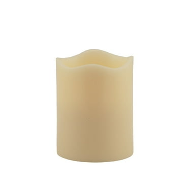 HomeRoots 5" Ivory Flameless Pillar Candle