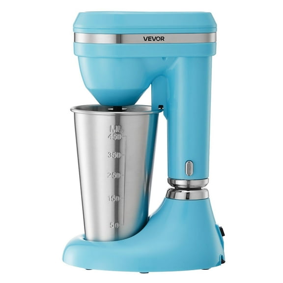 Milkshake Maker, 100W Milk Shake Maker Mixer, Single Head Drink Mixer Blender Machine, Dual-Speed Adjustment Milkshake Blender with Stainless Steel Cup, for Home, Kitchen, Bar & Beverage Shop