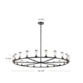 thumbnail image 4 of Alora Lighting Ch309021cg Revolve 21 Light 60" Wide Taper Candle Chandelier - Nickel, 4 of 7