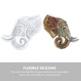thumbnail image 4 of Miangastore Casting Mold Epoxy Elephant Head Crafting Style 1Set 7.9x4.5x0.7In, 4 of 9
