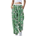 thumbnail image 1 of Birdeem Women Fashion Color Blocked Printed Drawstring Pants, 1 of 5