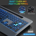 thumbnail image 4 of Wireless Keyboard with 7 Colored Backlits, Wrist Rest-Gray-Wagpak, 4 of 8