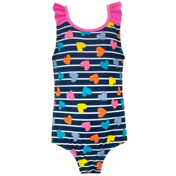 Harry Bear Girls Hearts Swimsuit Sizes 4-12