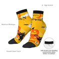 thumbnail image 6 of Fuzoiu Happy Halloween1 Print Adult Socks, Crew Moisture-wicking Socks, Unisex Cushion Crew Socks,Casual Sports Ankle Socks, 6 of 7