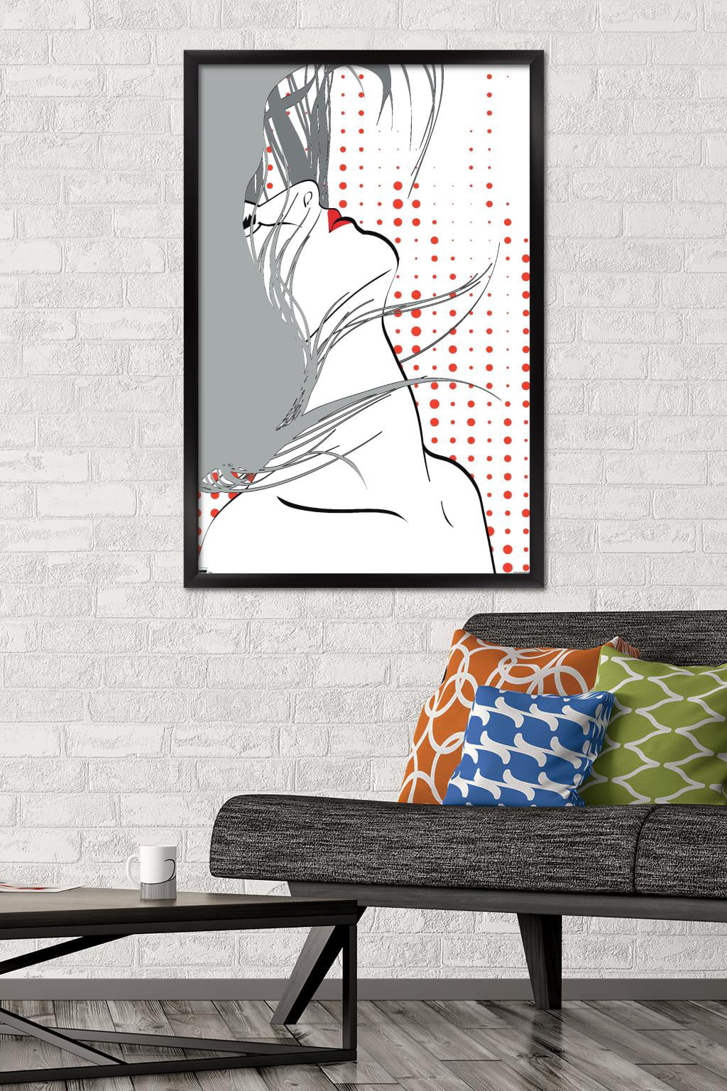 Art Deco - 80's Girl Wall Poster, 22.375" x 34", Framed
