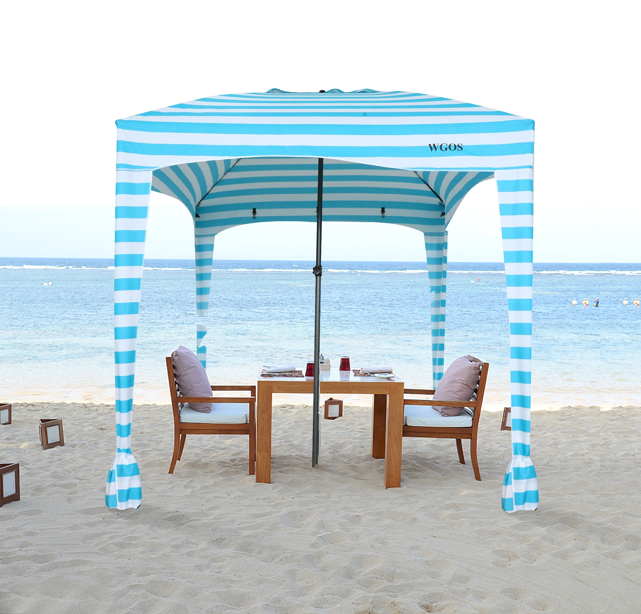 Clamp-On Patio Beach Chair Sun Block Shade Umbrella Canopy Outdoor 50+SPF 