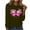 Army Green, variant on CLOISE Breast Cancer Blouses Women Long Sleeve Crewneck Tshirts Butterfly Ribbon Pink Breast Cancer Awareness Tee Shirts Cute Comfy Shirts Cancer Fight Clothes Army Green XL