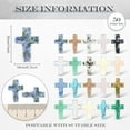 thumbnail image 2 of 50 Pcs Cross Crystal Stone Bulks 1'' Natural Crystal Gemstones Cross Shaped Worry Stones Assorted Cross Charm Palm Pocket Quartz Gift Easter Decor Meditation (Fresh,0.71 x 0.98 x 0.24 Inch), 2 of 5