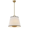 thumbnail image 5 of 47517LCB-OW Hinkley Lighting Sonia - 30W 3 LED Large Pendant-18.5 Inch Tall and 18 Inch Wide-Lacquered Brass Finish-Off White Linen Shade Color, 5 of 9