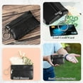 thumbnail image 3 of 2 Keychain Leather Coin Purse Zipper Mini Pouch Keychain Change Purse for Women Coin Wallet Coin Holder for Purse, 3 of 6