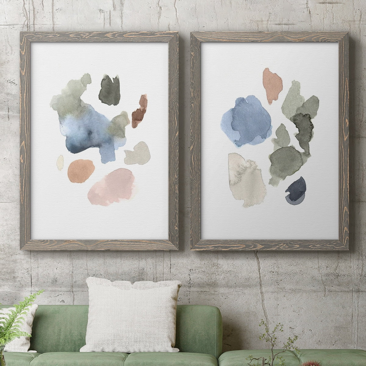 Fresh Start I - Premium Framed Canvas 2 Piece Set - Ready to Hang