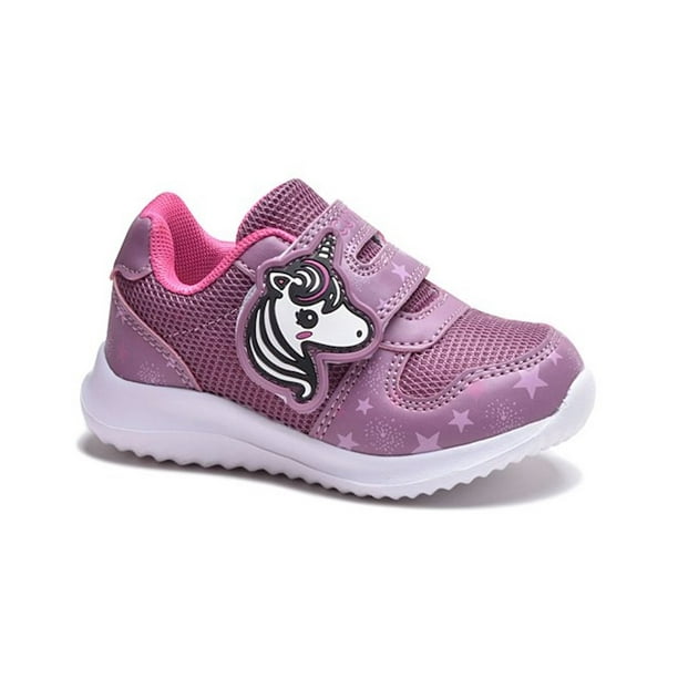 Dream Seek Girls' Toddler Sneaker Kids Shoes Tennis Shoe, Unicorn, Size 510, Berry, Silver or