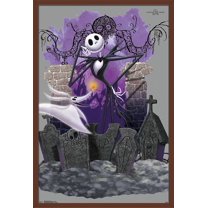 Disney Tim Burton's The Nightmare Before Christmas - Jack And Zero Wall Poster, 22.375" x 34", Framed